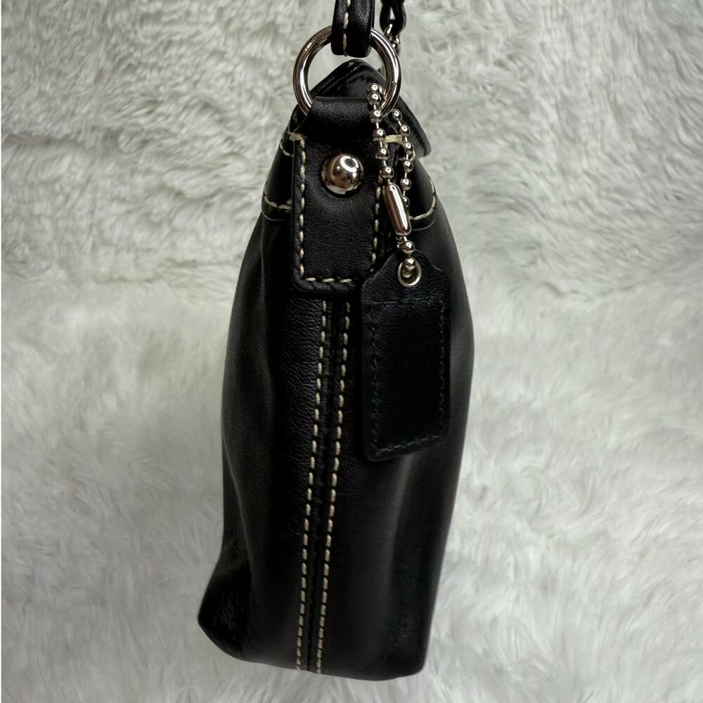 y2k COACH Black Signature Canvas Mini Purse Wristlet - Picture 6 of 11